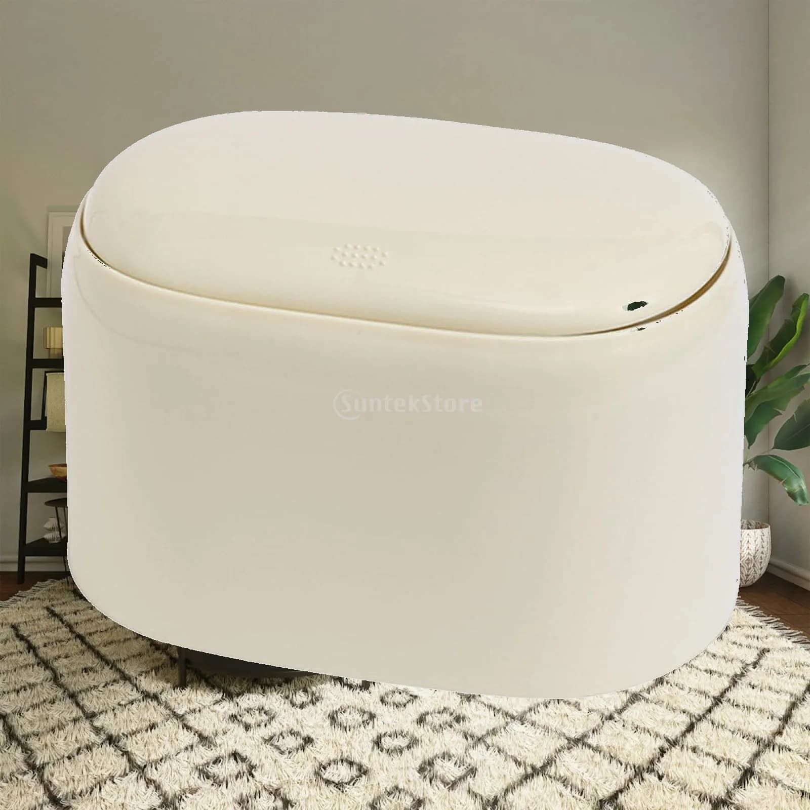 Mini Cestino da Scrivania con Coperchio, Elegante Contenitore per Rifiuti da Bancone per Bagno, Cucina, Dormitorio