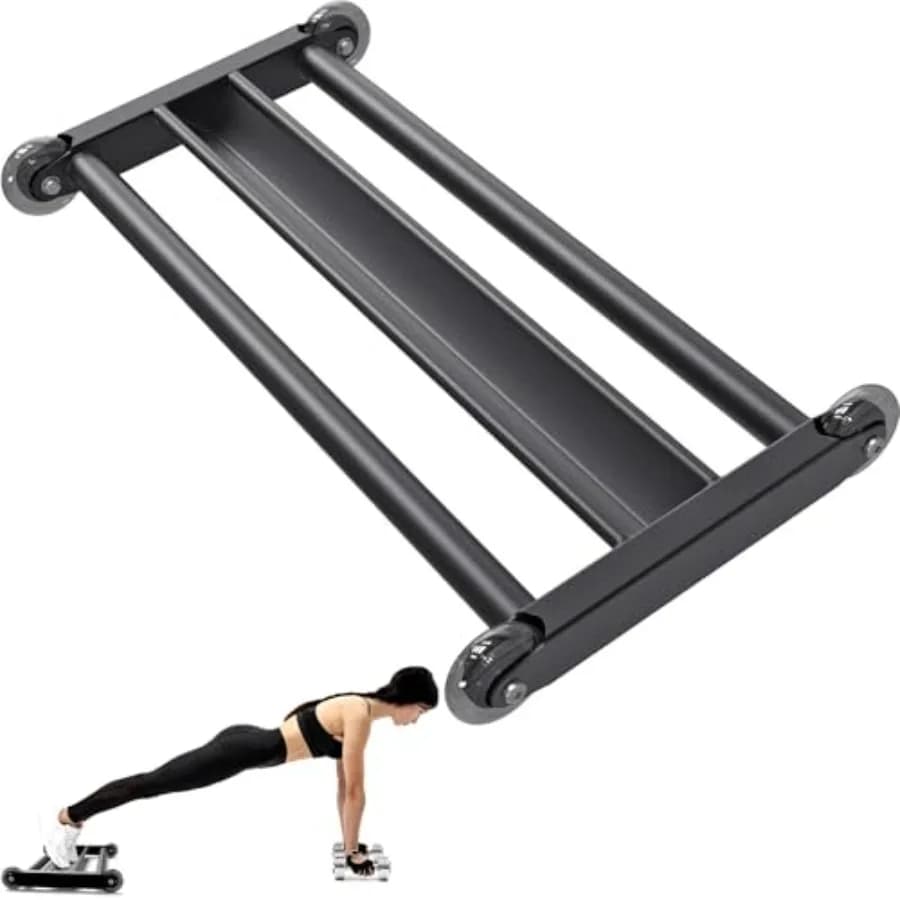 Multifunctional Roller for Hamstring with Sliding Wheels and V-bar for Glutei and Core Training