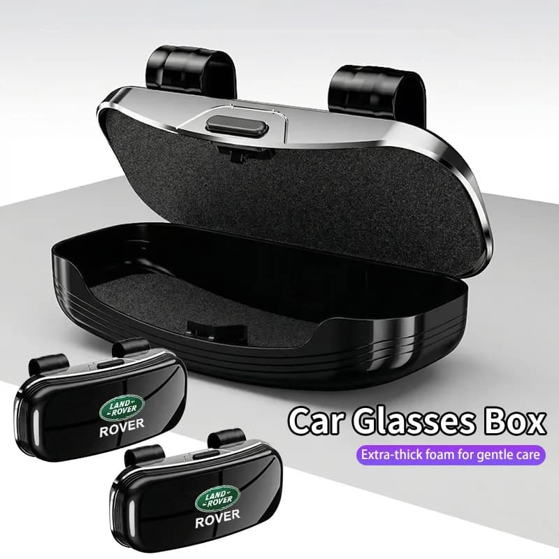 Car Sunglass Holder Case Glasses Clip Sun Visor Organizer Accessories For Land Rover Freelander 2 L2 LF Discovery 3 4 L319 L462