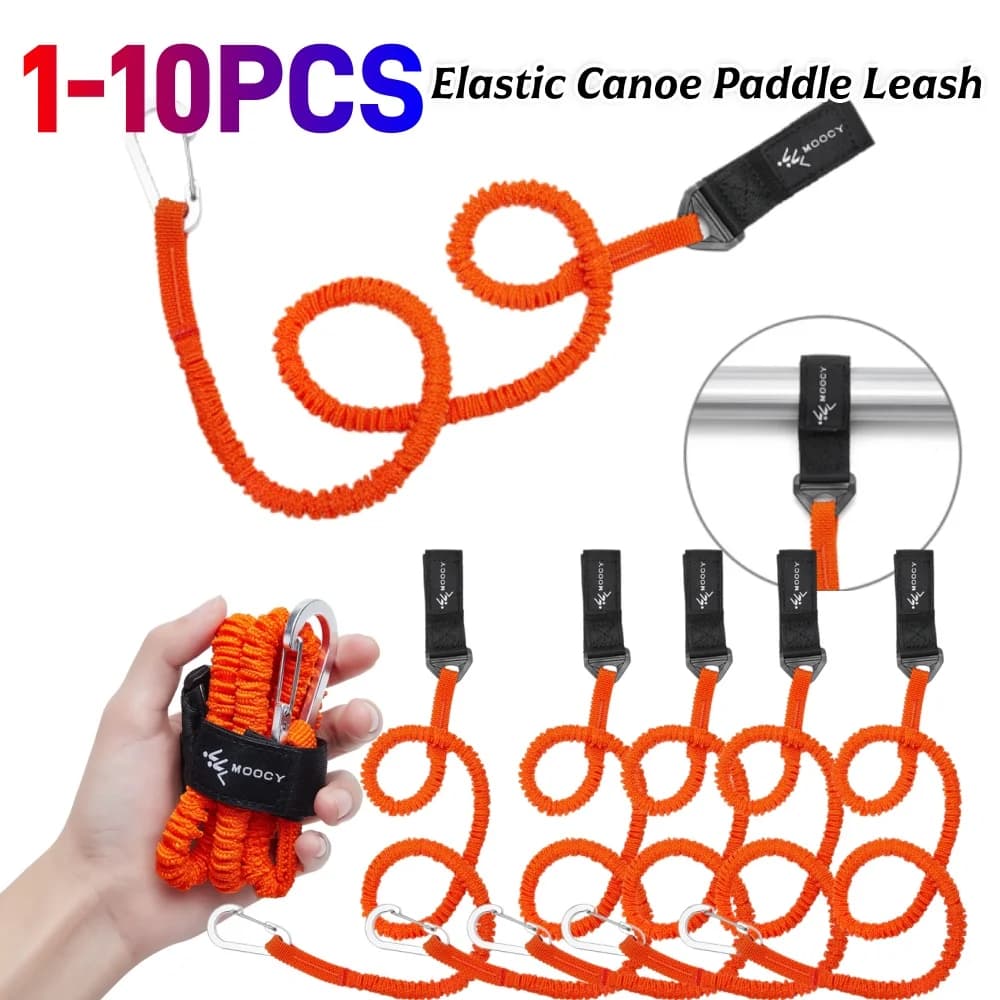 Corda di sicurezza per pagaia da kayak, resistente all'usura, estensibile, per kayak e canoa, cordino regolabile per pagaia da campeggio, accessorio porta pagaia