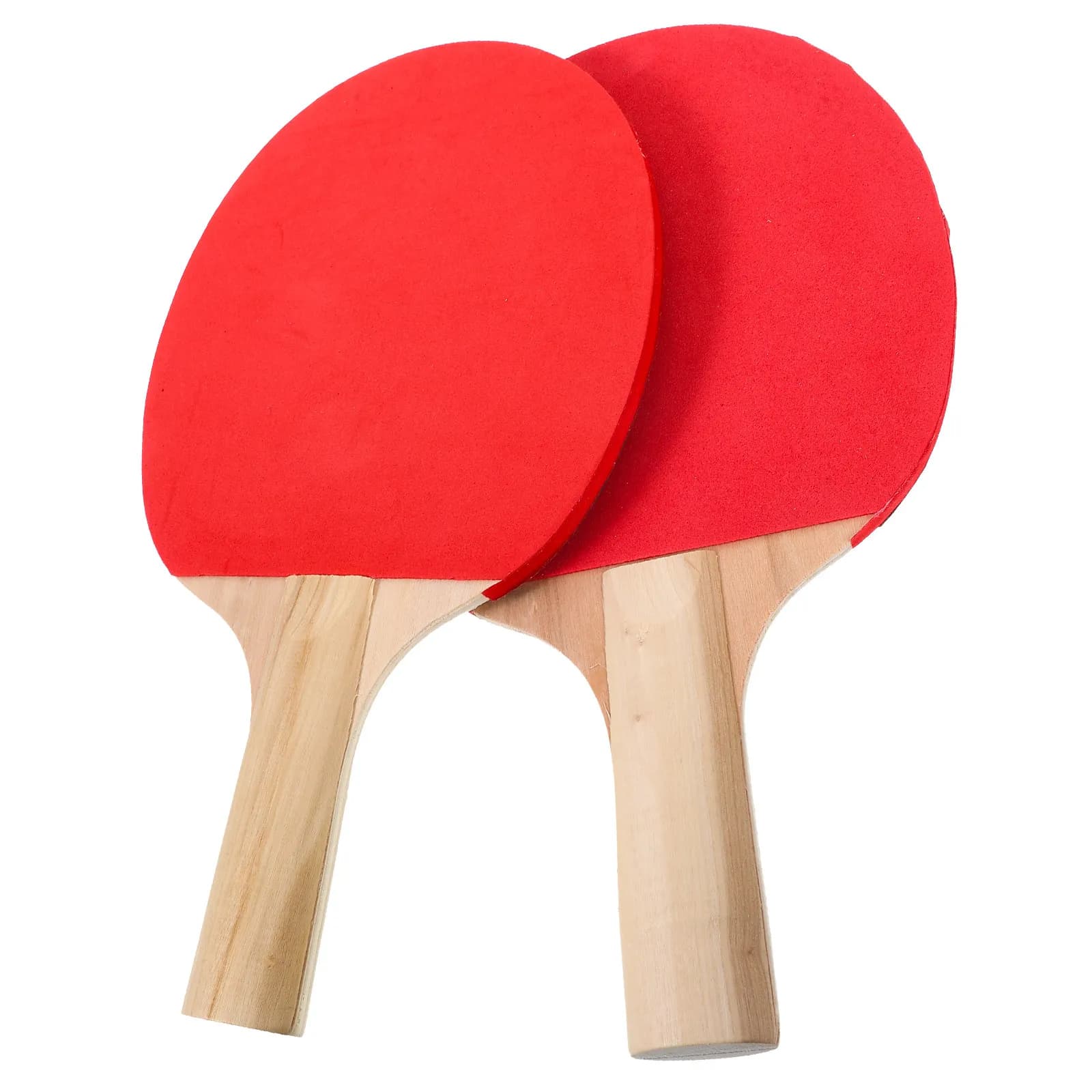 1Pair Table Tennis Racket Wooden Paddle Beginner Lightweight Portable Comfortable Grip Training Game Equipment for Kids Adults