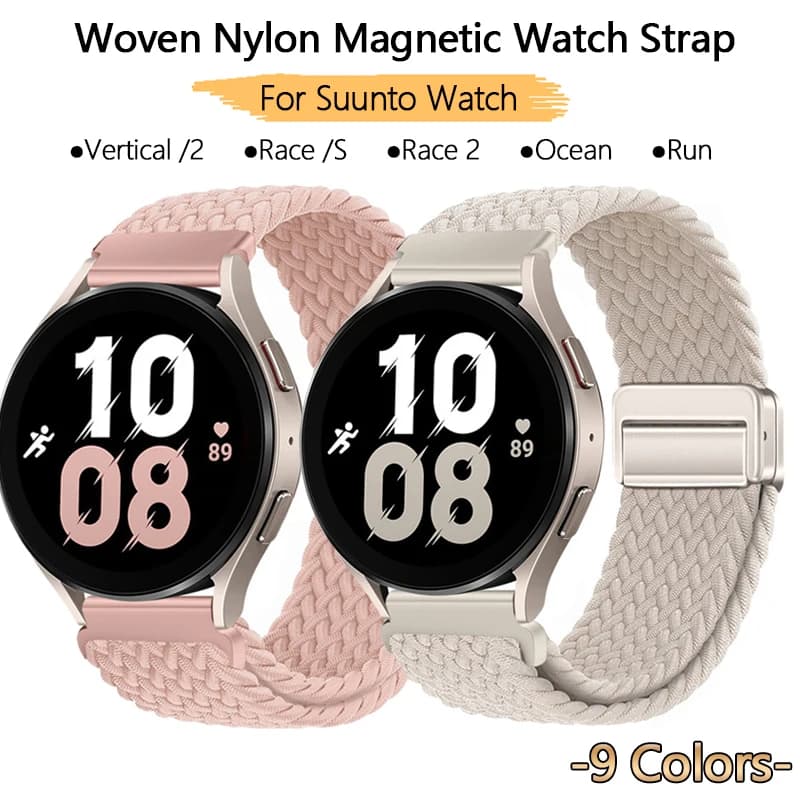 For Suunto Race S Vertical 2 Run Ocean 9 5 Peak Pro watch strap with magnetic nylon buckle strap adjustable breathable strap