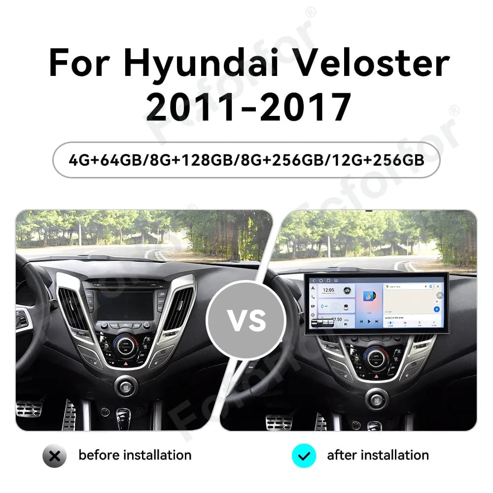 Per Hyundai Veloster 2011-2017 Lettore Multimediale per Auto con Schermo Verticale da 15,8 Pollici, GPS, Radio, CarPlay, Android Auto, DSP, 4G LTE
