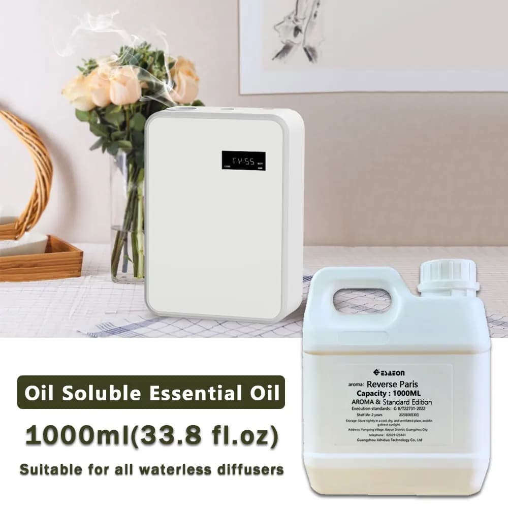 ESAEON 1000ml (33.8 fl.oz) Oli Essenziali Reverse Paris/Cedro - Per Tutte le Macchine per Aromaterapia Senza Acqua, Oli per Diffusori di Aromi per Hotel
