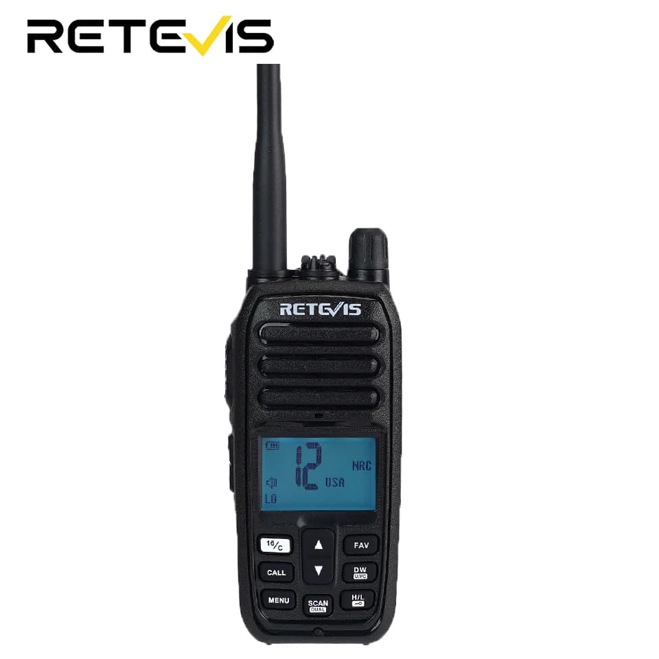 Retevis RM21 Radio Marina VHF 6W IP67 Impermeabile Galleggiante Ricetrasmittente Bidirezionale con Cancellazione del Rumore Display LCD Walkie Talkie per Nautica