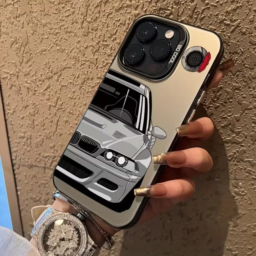 Custodia per telefono alla moda con motivo auto per iPhone 17 16 15 14 13 12 11 Pro Xs Max Mini 8 7 Plus XR Air 17e 16e X, cover antiurto