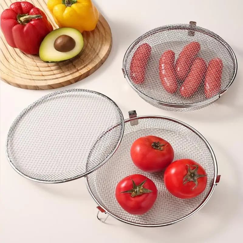 Stainless Steel Air Frying Basket 304, Fast Oil Drainage, Anti-rust, Multi-functional and Safe for Cooking