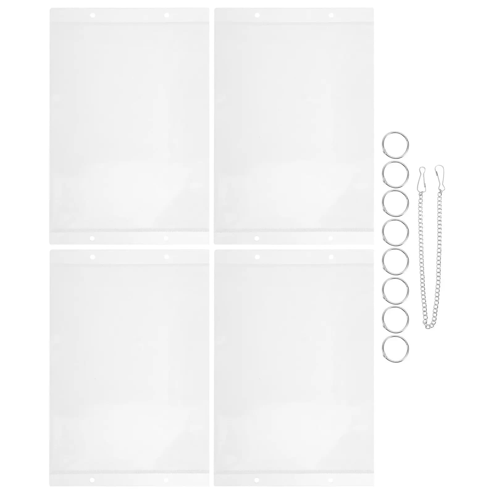 Set di 1 Portaetichette Trasparente A5 con Apertura Laterale, Organizzatore Sospeso per Etichette Prezzi, Tasca Espositiva per Poster da Supermercato