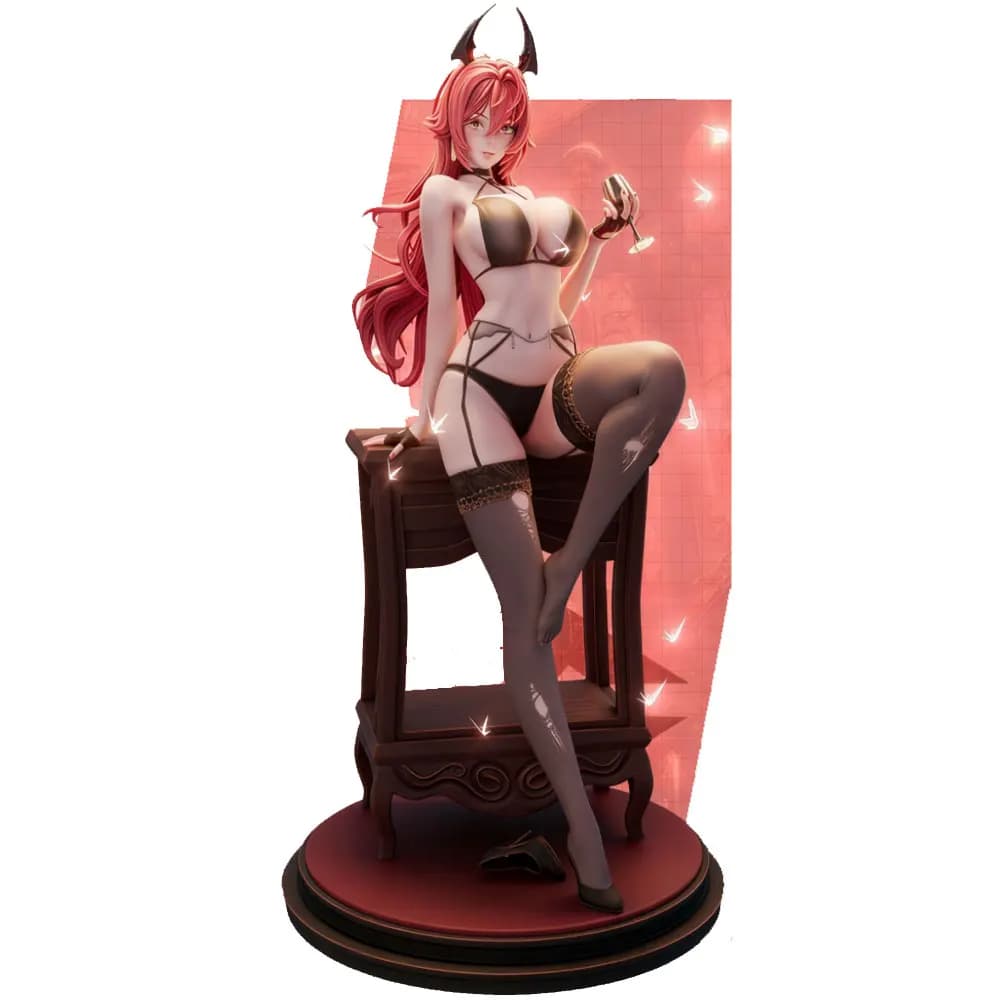 1/24 7.5cm Sexy Girl In Stockings Holding A Wine Glass Resin Model Kits Unassembled And Unpainted 3d Figuren Diy Doll Model