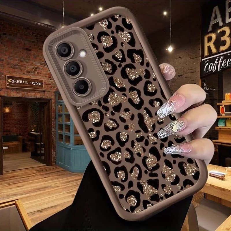 Leopard Print Soft Silicone Phone Case For Samsung Galaxy S26 S25 S24 S23 S22 S21 S20 Note20 Ultra Plus FE Shockproof Back Cover