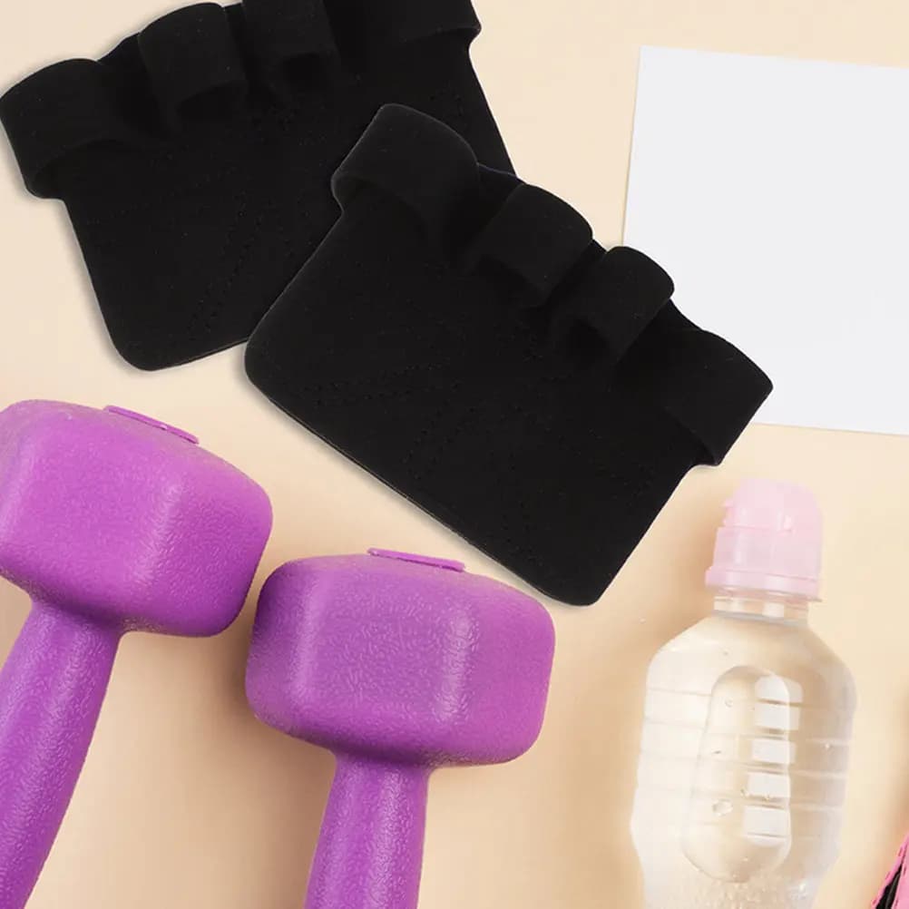 2Pairs Microfiber Half Finger Lifting Gloves for Weightlifting Pull Ups Barbell Training Non Slip Wear Resistant Gym Hand Grips