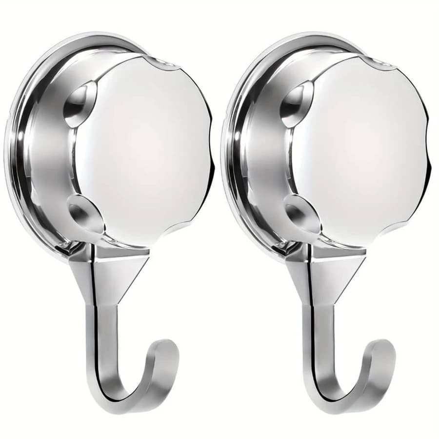 Ganci a ventosa senza trapano per riporre le pareti del bagno e della cucina, ganci per asciugamani e accappatoi, in ABS cromato, facili da installare, rimuovere e spostare