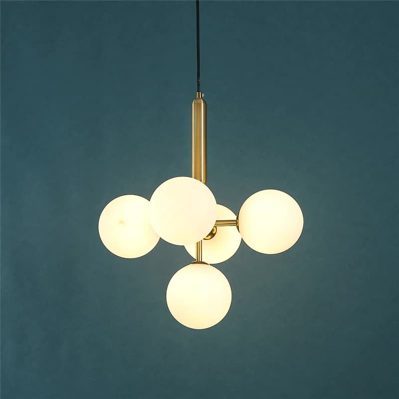 Lampadari Moderni Minimalisti a Più Teste a Forma di Grappolo, Lampade a Sospensione in Vetro G9, Stile Italiano per Soggiorno, Camera da Letto, Comodino
