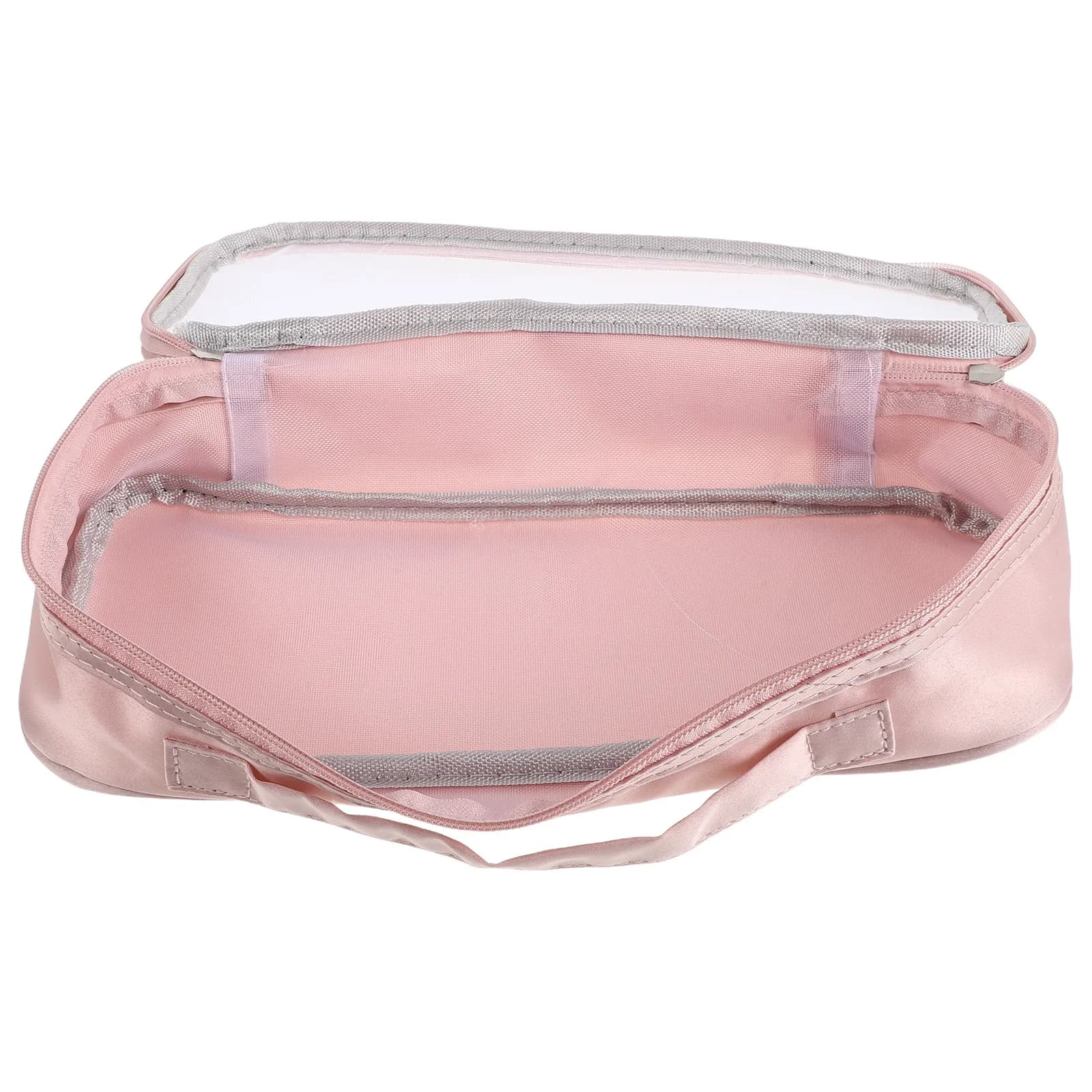 Borsa porta ferro arricciacapelli rosa con finestra trasparente, custodia da viaggio portatile per asciugacapelli, organizer rinforzato per strumenti per capelli