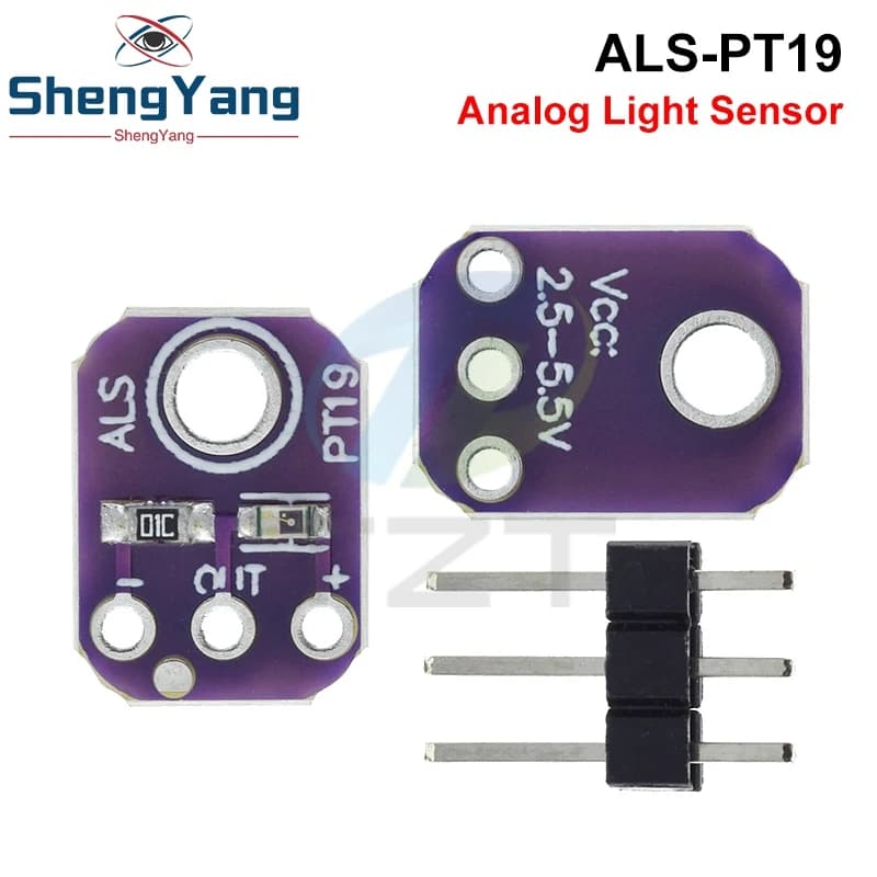 Analog Light Sensor Module ALS-PT19 High Dynamic Range, Breakout Card for Arduino 2.5V-5.5V, Sensor Module UV Light