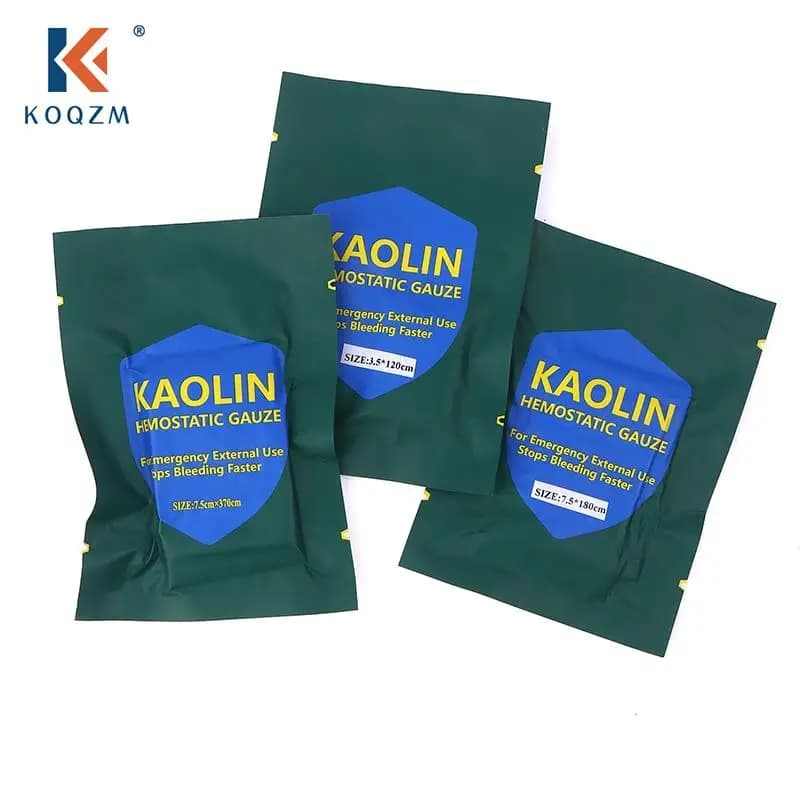 5 dimensioni garza emostatica combattimento Trauma di emergenza Z-Fold solubile per Ifak Tactical Military First Aid Kit medicazione medica per ferite