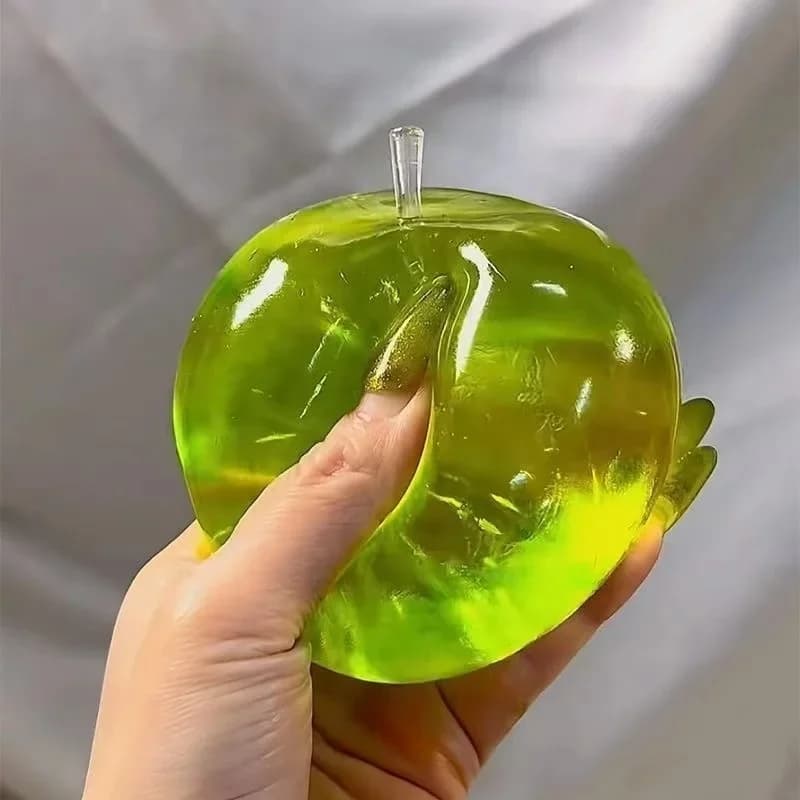 Pallina Antistress Morbida a Forma di Mela Verde, Giocattolo Sensoriale per ADHD e Autismo, Giocattolo da Spremere a Lenta Risposta per Bambini e Adulti, Regalo per la Decompressione
