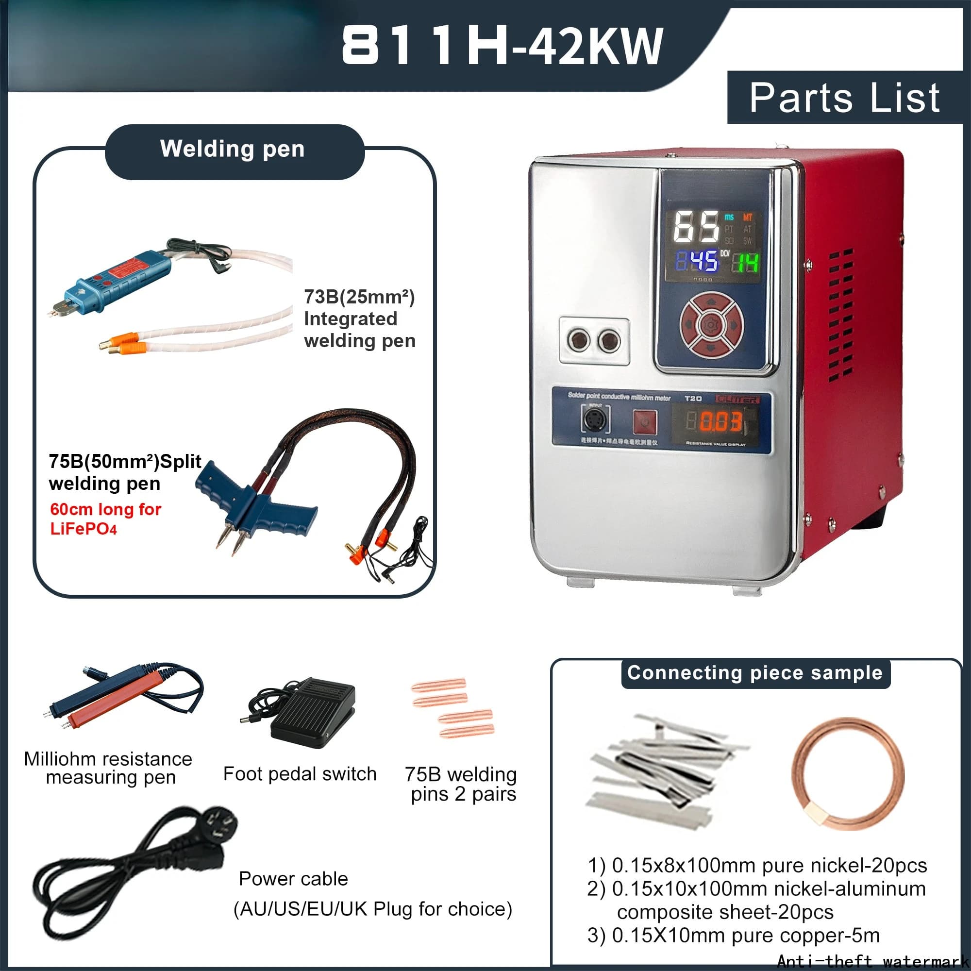 2025 - Saldatrice a punti a impulsi 42KW - GLITTER 811H per l'assemblaggio e la riparazione di batterie per veicoli elettrici ad alta efficienza