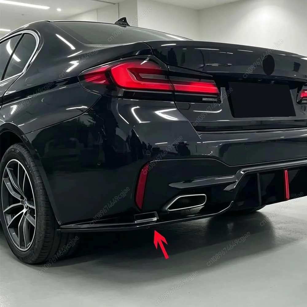 2Pcs Car Rear Bumper Lip Spoiler Side Splitters For BMW G30 G31 M-Pack 2017-2023 With M5/CS/Competitive Diffuser Body Kit Tuning