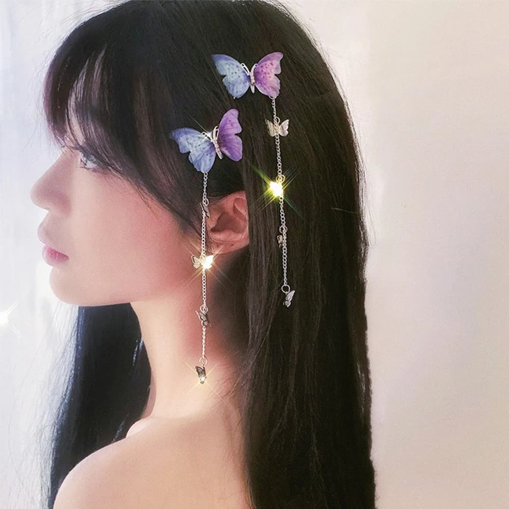 Old Woman Girl Girl Butterfly Nappa Hair Accessories Hanfu Copricapo Butterfly Fork Hair Clip Antique