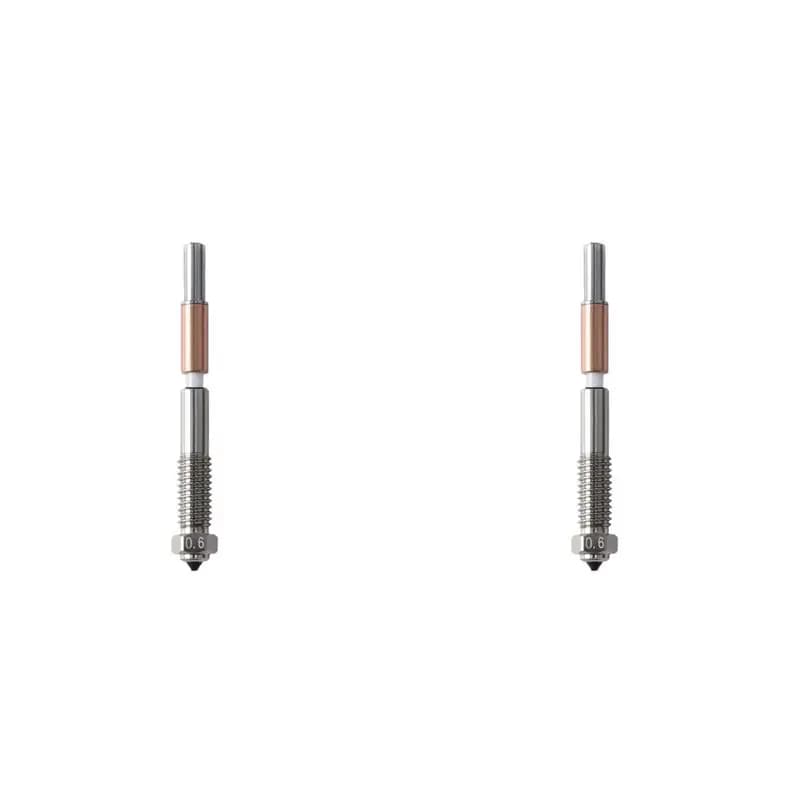 Ugello bimetallico YSS-2X, ugello di ricambio per stampante 3D QIDI Q2 Q2c, per filamenti PLA, PETG, ABS, ASA, PC, PA-CF da 0,6 mm