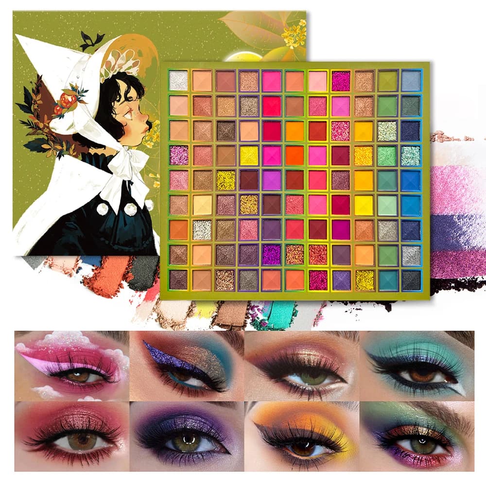 99 Color Rainbow Eye Makeup Plate Professional opaque flash plate Durable shading plate suitable for women cosmetic gifts
