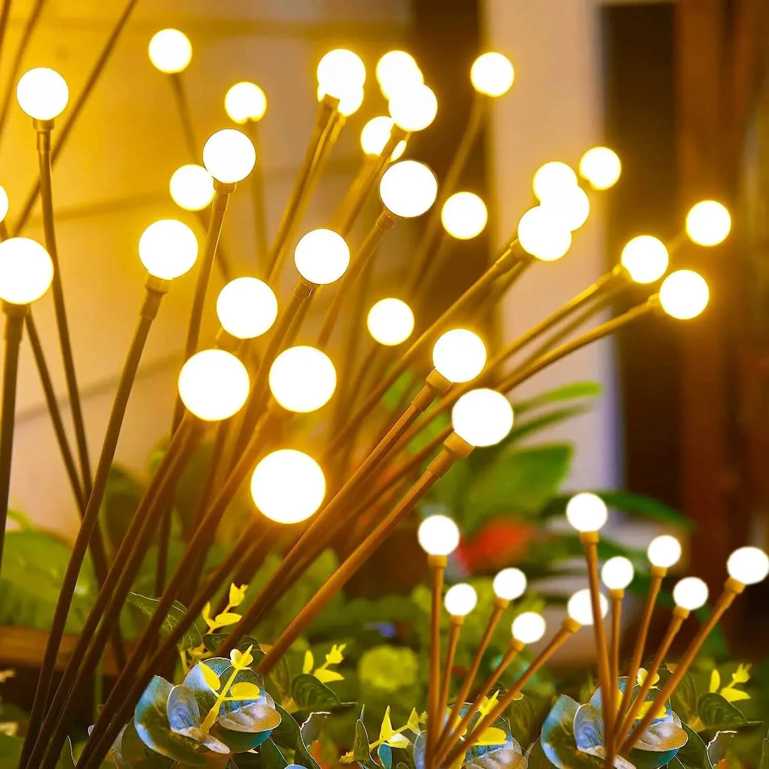10 LED luciole solari luci esterne alimentate dal sole luce solare giardino domestico prato fata luce paesaggio lampada atmosfera Lampu