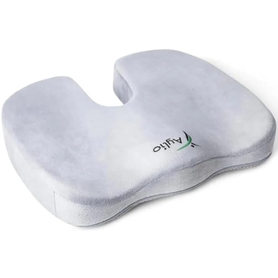 Cuscino Ergonomico per Sedia da Ufficio - Sollievo dal Dolore alla Schiena e al Coccige - Supporto per Glutei e Fianchi - Cuscino in Memory Foam per Sedia da Ufficio