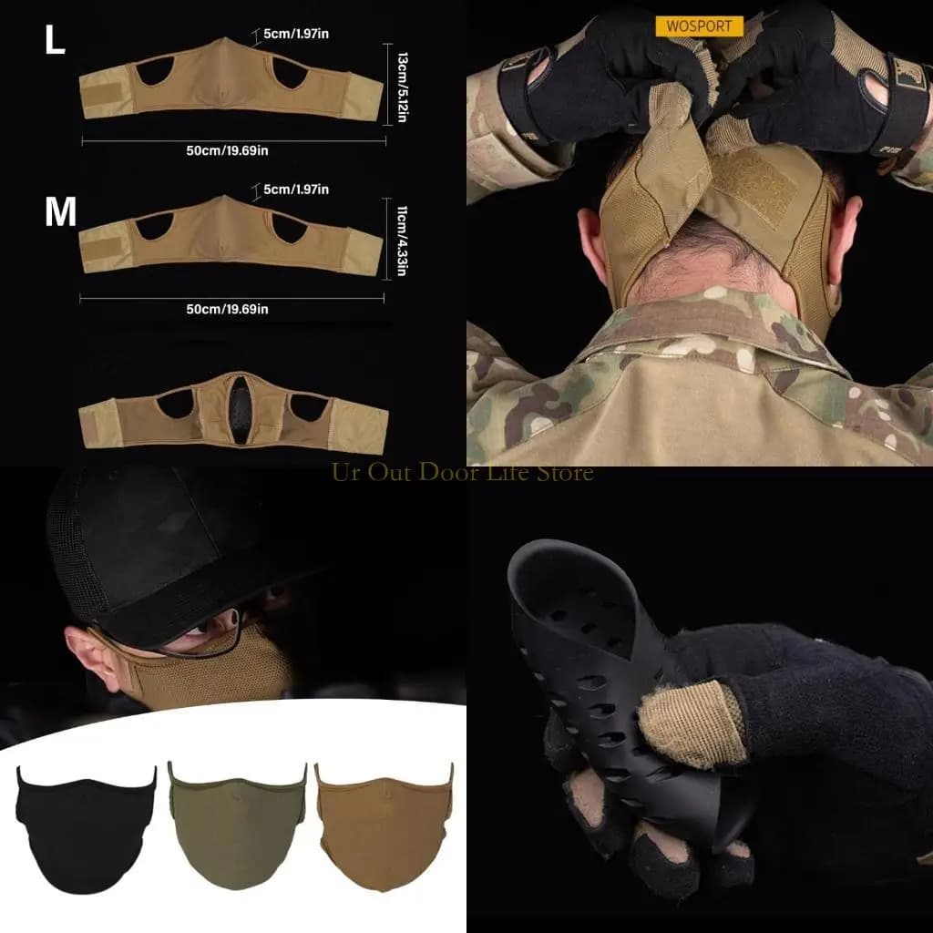 77UF Soft Elastic Mask Breathable Half Face Silicone Mask Tactically Face Comfortable Protective Mask for Men