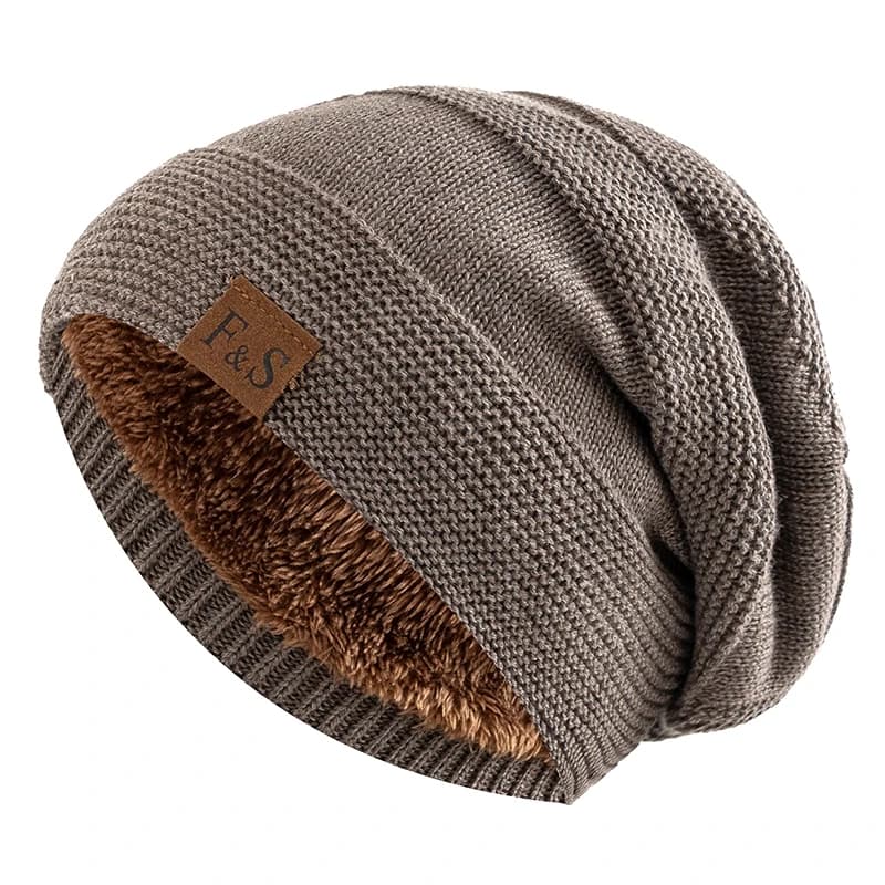 New winter hats slouchy unisex Add fur liner for men and women Hot cap Casual label Decor Knitted winter hats