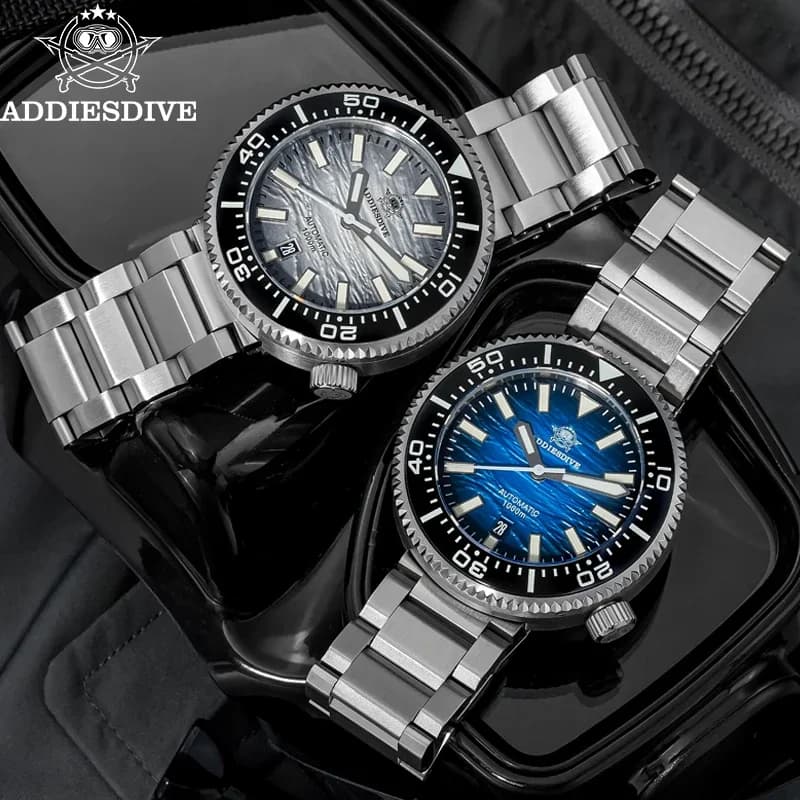 ADDIESDIVE Men NH35A Automatic Mechanical Watch 1000m Waterproof BGW9 Super Luminous Watches 316L Stainless Steel diving Watch