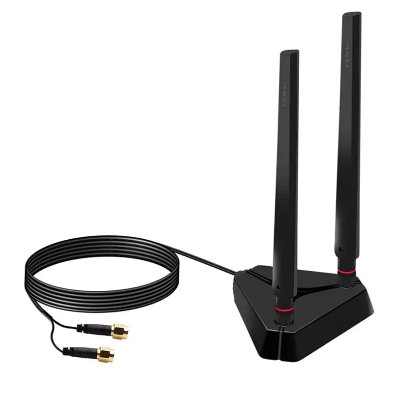 Adattatore Scheda di Rete WiFi PCI-E per AX210 e AX200, Connettore Maschio RP-SMA, Antenna WiFi Dual Band 2.4GHz 5GHz per Router Wireless