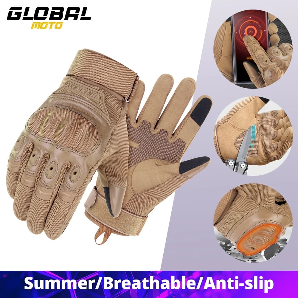 Guanti Estivi da Moto Resistenti all'Usura, Guanti Integrali per Motocicletta con Touch Screen, Antiscivolo, Traspiranti per Motocross
