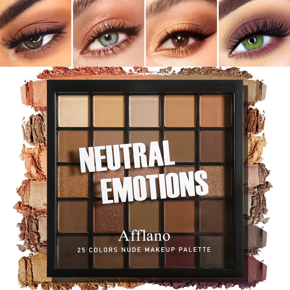 25 colori Naked Nude Eyeshadow Palette altamente Pigmend ,Matte Shimmer Natural Smokey Eyeshadow Pallet Long Lasting Waterproof