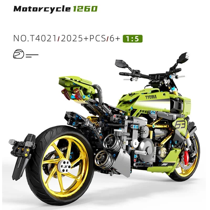 1:5 scala italia blocco da costruzione per moto Duca 1260 DIAVEL Sian modello di veicolo a motore Steam moto mattoni collezione di giocattoli