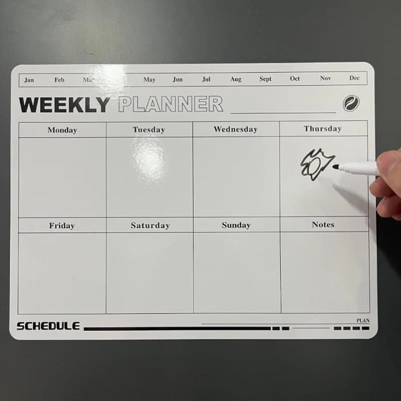 Lavagna magnetica per scrivere messaggi, pianificare e visualizzare note adesive, progettata per essere cancellabile e decorativa