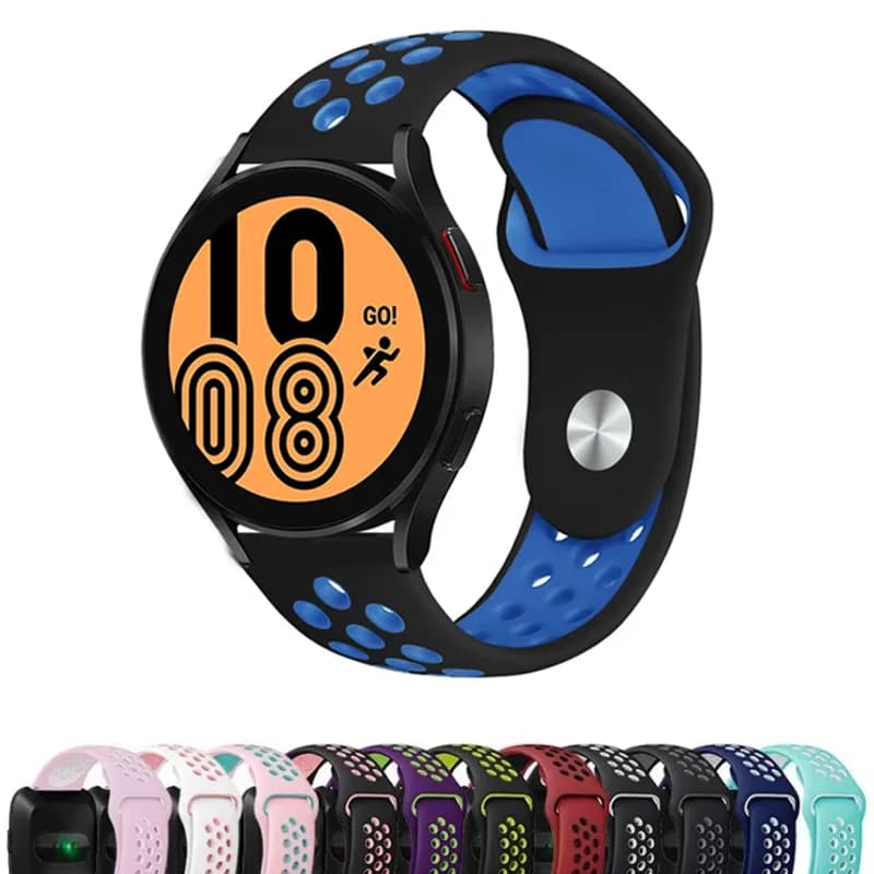 Cinturino sportivo da 20mm 22mm per Samsung Galaxy Watch 7-4-5-pro-6-Classic/attivo 2 40mm 44mm Bracciale in silicone Huawei GT 4-3-pro Band