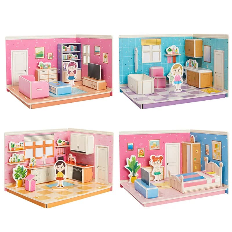 Puzzle Stereo 3D cucina camera da letto soggiorno modello da bagno artigianato fatto a mano giocattoli educativi fai da te regalo per bambini