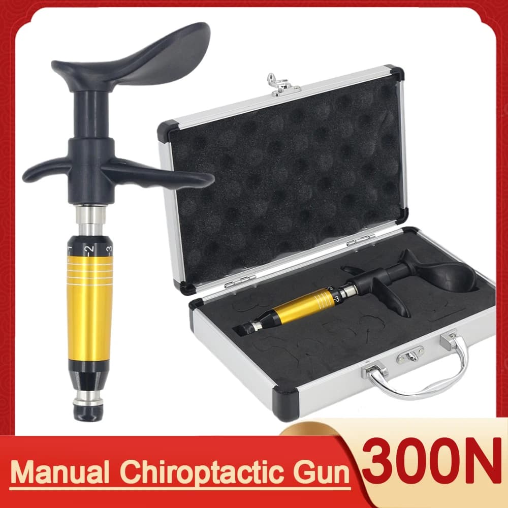 Manual tools for the chiropractic correction of the spine, to relieve pain, portable set of 300N hand massage guns