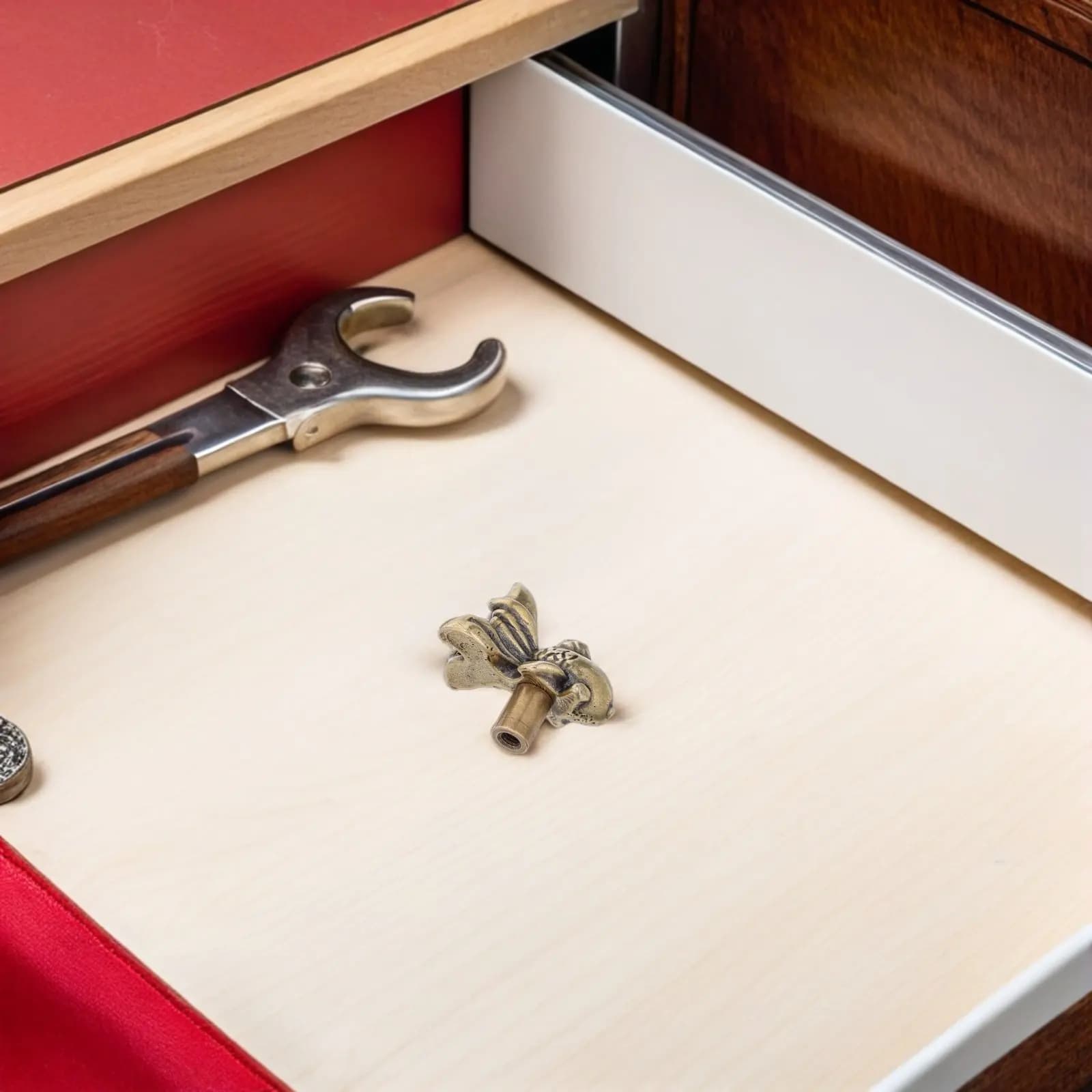 Maniglie per Mobili in Ottone a Forma di Pesce, Pomelli Decorativi a Forma di Animale per Cassetti, Ideali per Cucina, Cassettiere e Bagno, Accessori in Ottone Massiccio a Forma di Animale