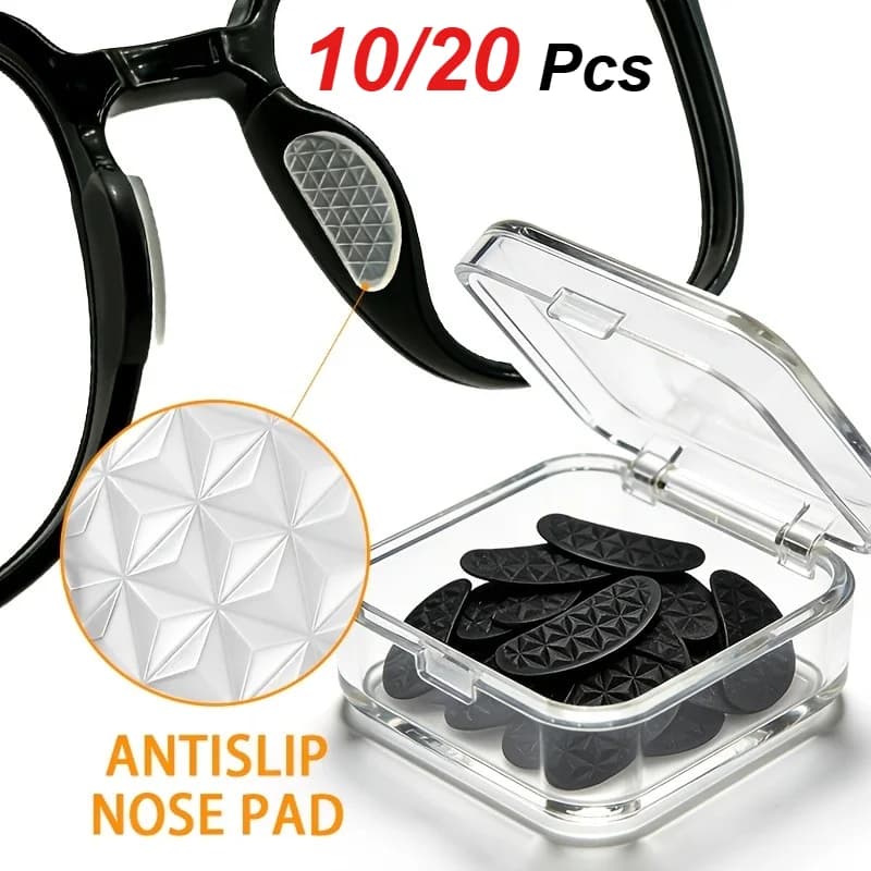 10/20 PCS Glasses Anti Slip Silicone Nose Pads, Sunglasses Nose BridgePatch Lizard like Texture Design Anti Slip Accessories