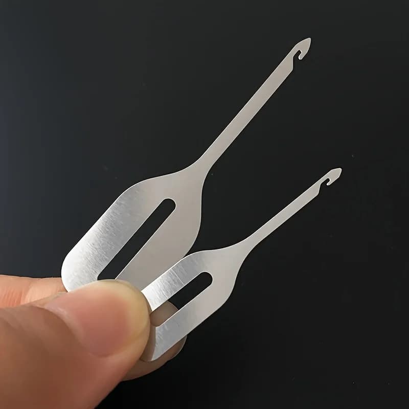 4 pezzi di macchina per infilare rapidamente in acciaio inossidabile accessori per cucire per ricamo strumento per infilare il punto croce intrecciato a mano fai-da-te