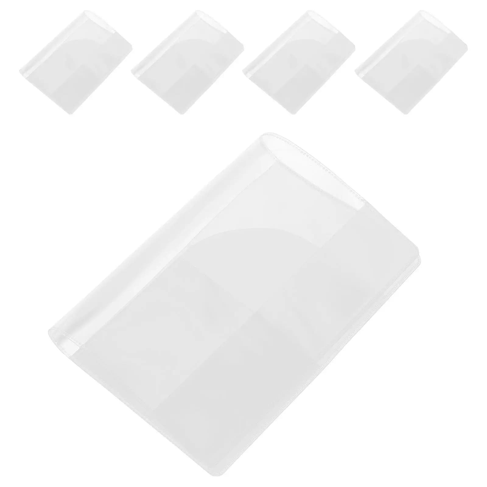 5 Pezzi Porta Passaporto Trasparente Impermeabile, Organizzatore Documenti da Viaggio per Aeroporto, Concerti, Esterni, Tempo Piovoso, in PVC