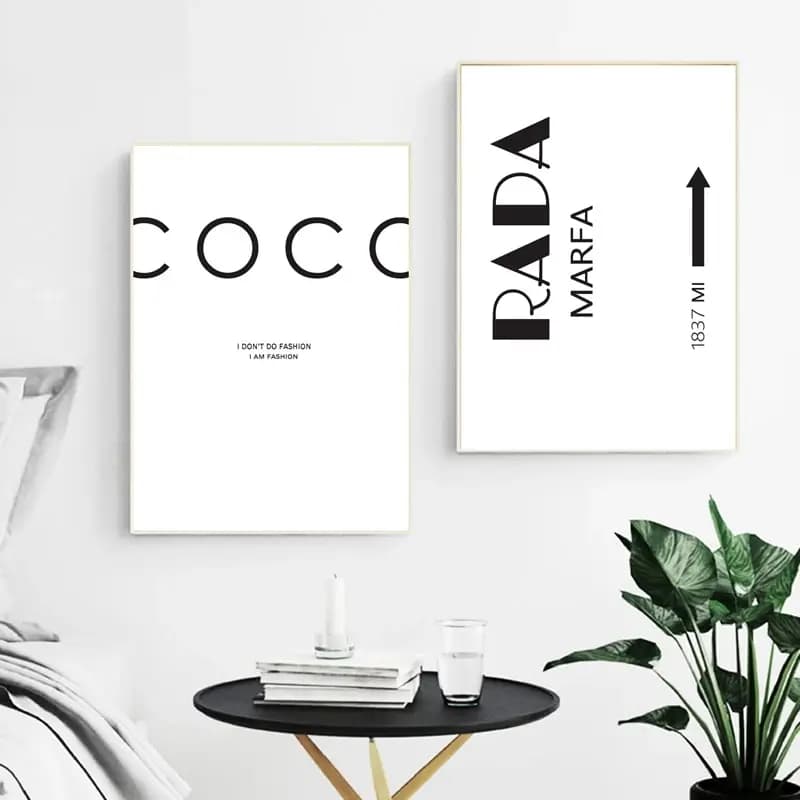 (2D Canvas Painting) Scandinavian Minimalist Wall Art Poster Nordic Decor for Living Room Fashionable Canvas Prints Home Dec