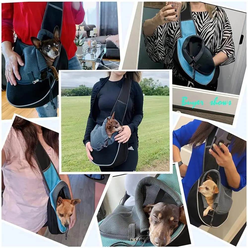 Borsa a tracolla per il trasporto di animali domestici, per cuccioli e gattini, da viaggio all'aperto, borsa a tracolla per cani e gatti, marsupio per il trasporto di animali domestici