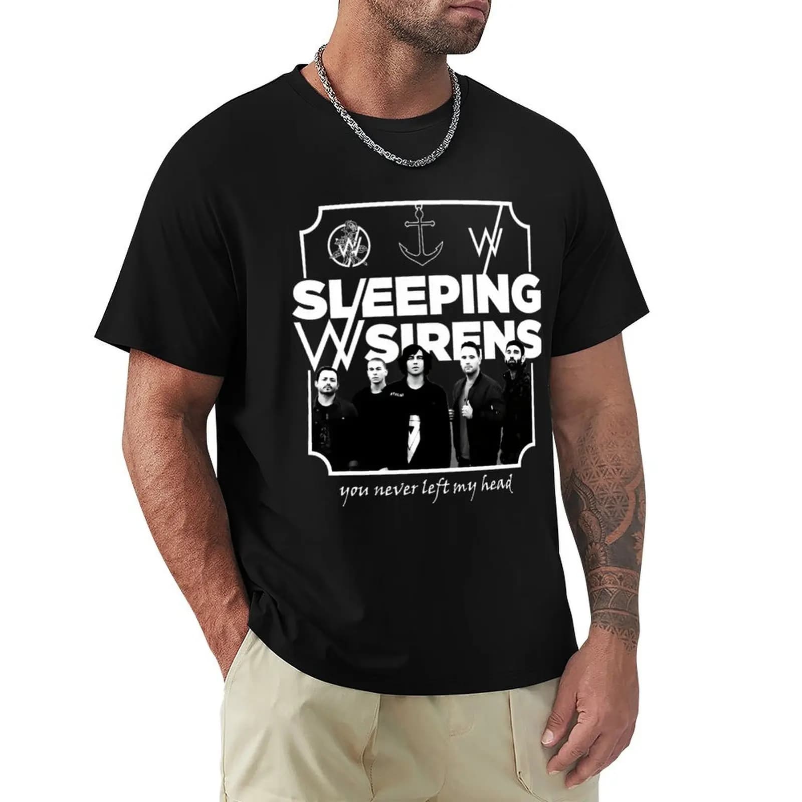 Sleeping with Sirens - T-shirt da band, abbigliamento casual basic, top a maniche corte