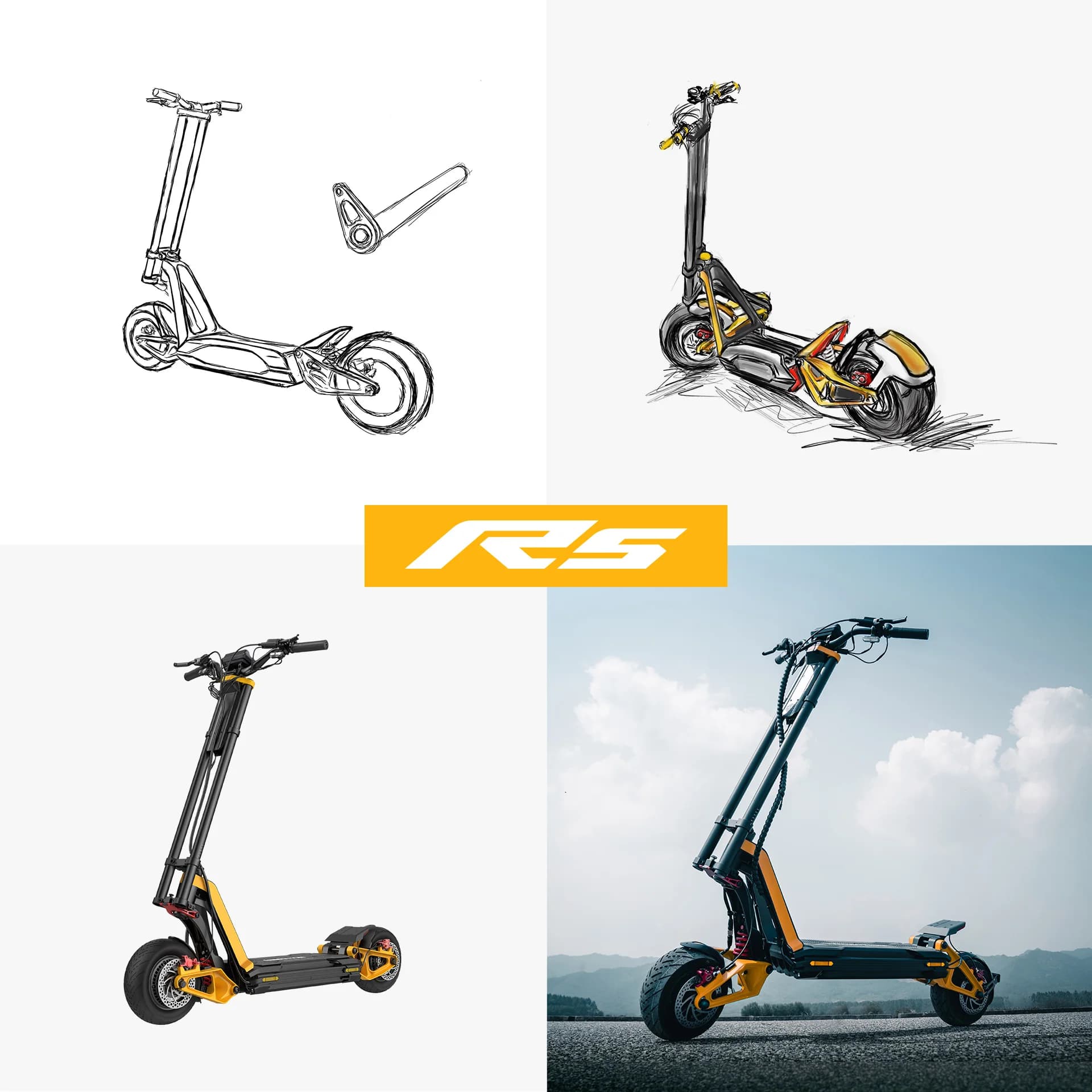 Accessori RS originali Acceleratore a pollice per INMOTION RS / RS Lite Scooter elettrico E-skateboard Interruttore multifunzione Parte