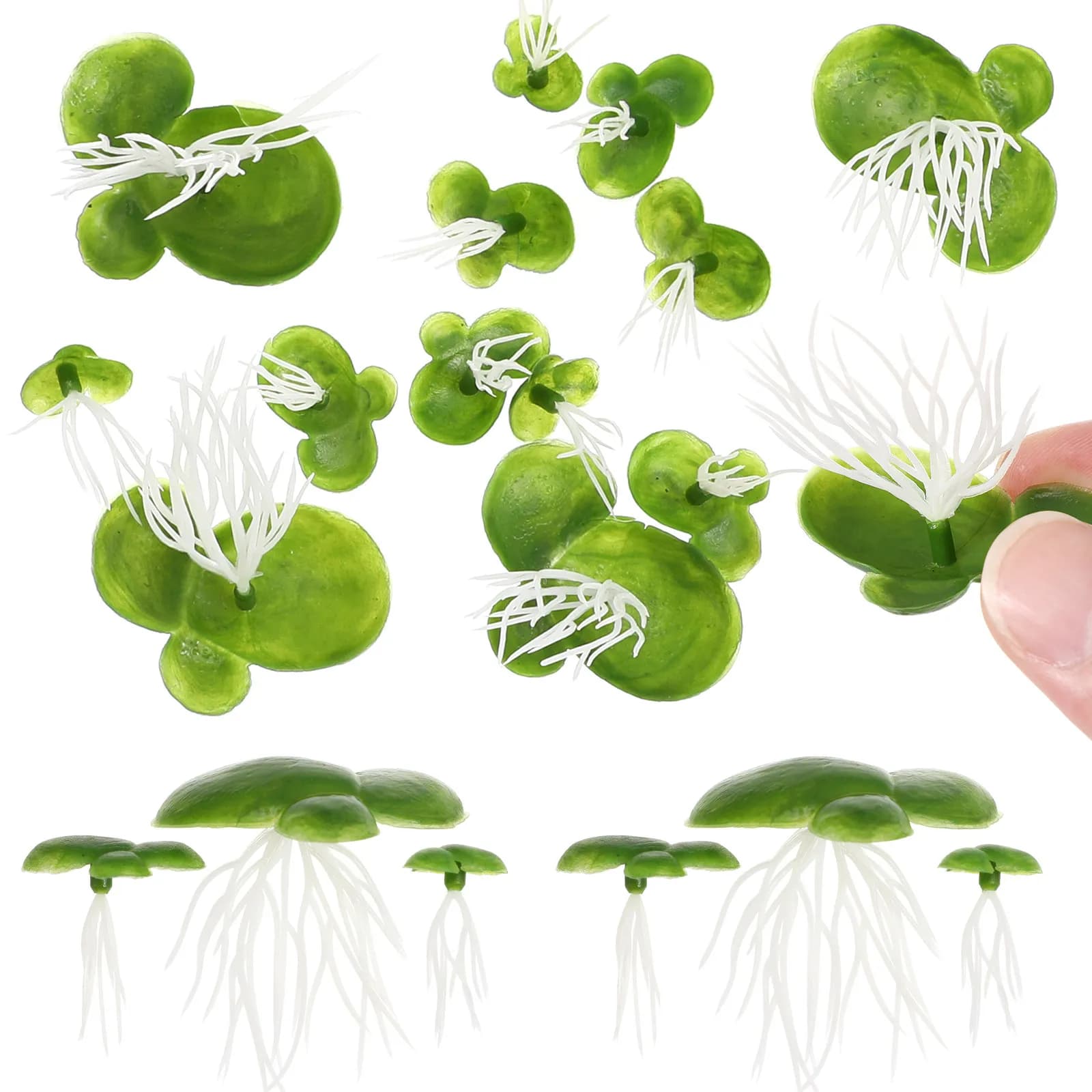 2Packs Plastic Duckweed Decor Artificial Small Water Plant Simulation Aquarium Ornaments Artificial Duckweed Plant