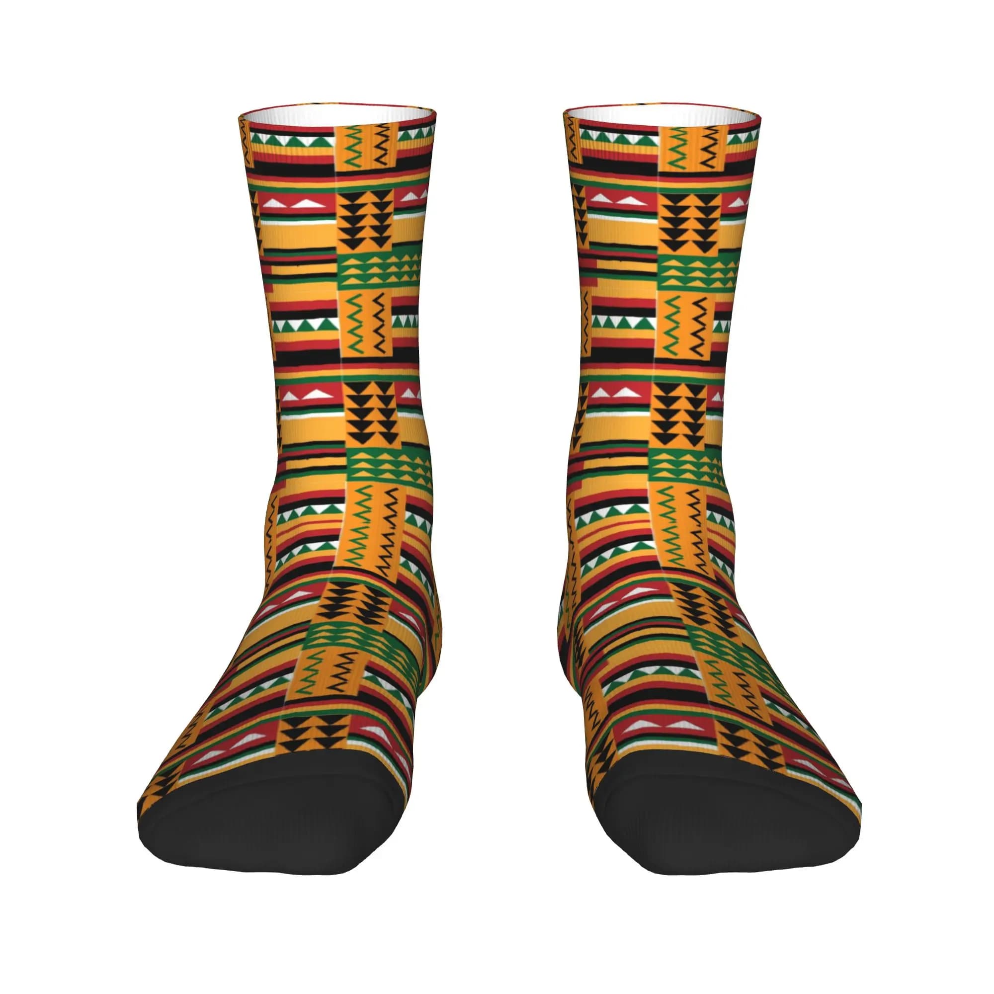Calzini Etnici Africani Tradizionali Ankara Geometrici Traspiranti e Caldi per Uomo e Donna, Elasticizzati per Estate, Autunno e Inverno