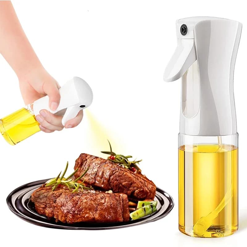 300ml Oil Bottle for Air Fryer - Olyva Oil Nebulizer for Healthy Kitchen, BBQ Kitchen Dispenser, Soybean Vinegar and Sauce